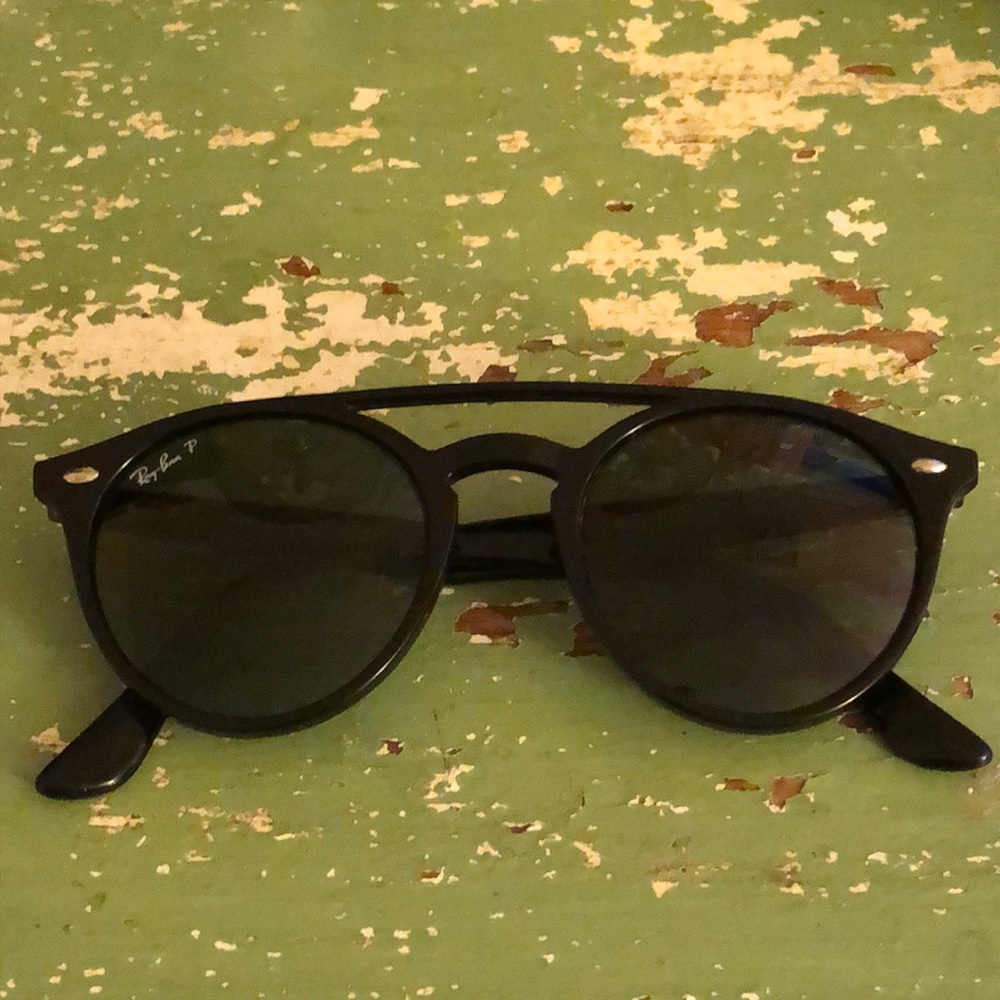 Black, polarized Ray-Ban sunglasses